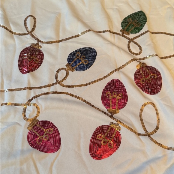 Christmas Sequin Holiday Lights Oversized Top - Picture 10 of 13